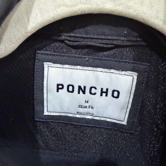 Poncho Western Solid Button Up Shirt M Slim Fit - Picture 3 of 6